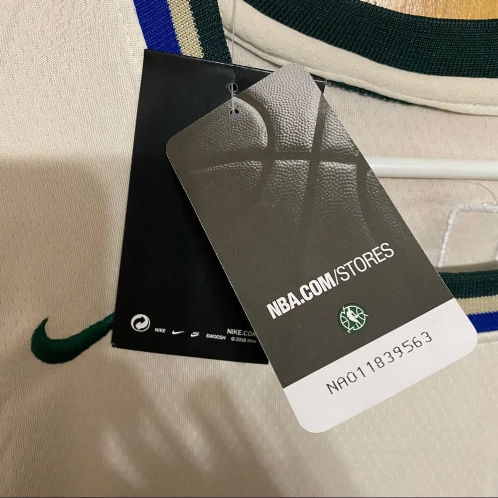 NWT Cream City Milwaukee Bucks Jersey w/ Harley-Davidson & Nike Logos - Picture 7 of 11